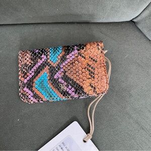 HOBO international Jill mini card case in Vivid Snake Print